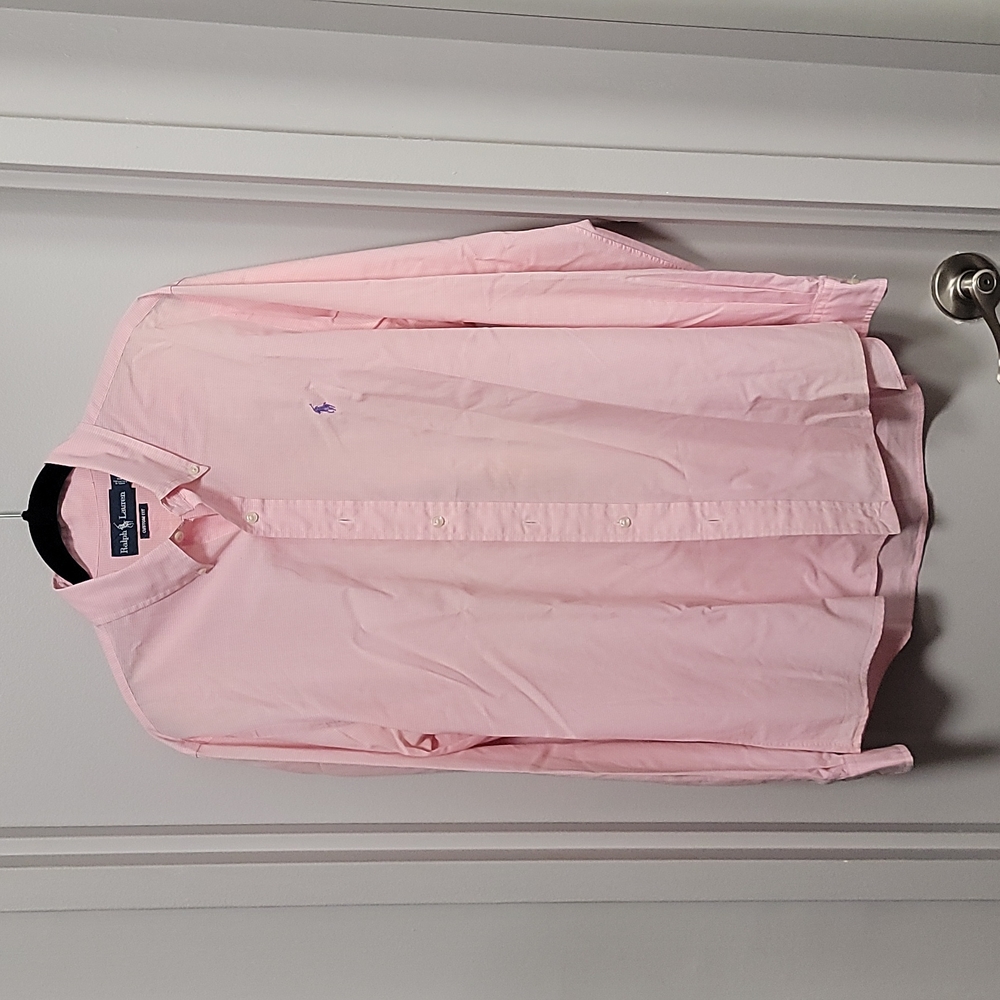 Ralph Lauren men's button down pink dress shirt
